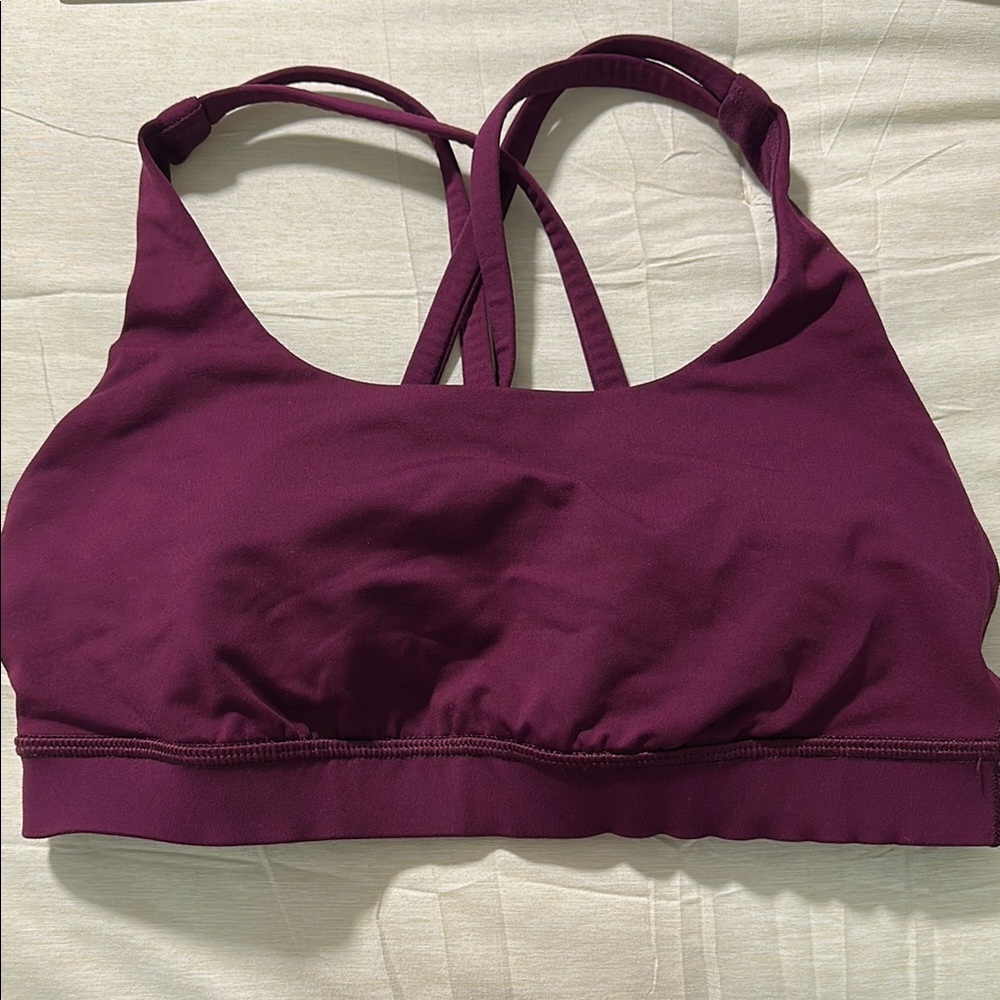 Lululemon Purple Sports Bra Racerback Moisture-Wicking